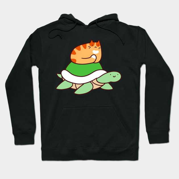 Tiny Tabby and Turtle Hoodie by saradaboru